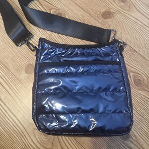 Haute Shore Shiney Blue Nikki Puffer Crossbody Bag